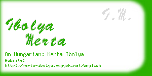 ibolya merta business card
